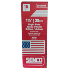 SENCO 15 GA X1 1/4" BRIGHT FINISH 4M  ** CALL STORE FOR AVAILABILITY AND TO PLACE ORDER **